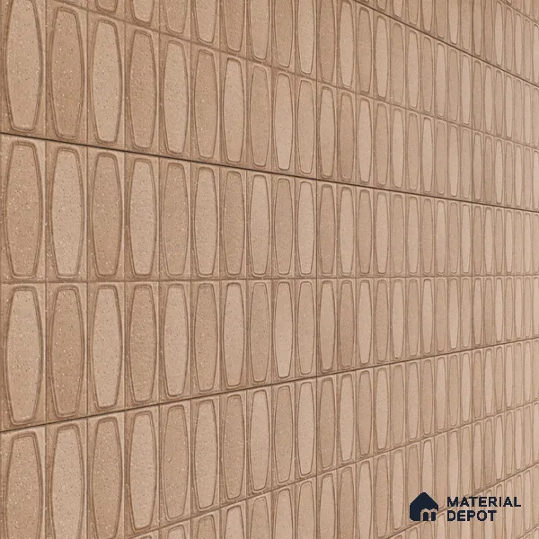 Faux Subway Wall Tile TL 05379 D Miraq Chester Walnut 2 ft x 1 ft Ceramic Matte Finish - 8 mm | Suitable For Kitchen, Bathroom Walls and Backsplashes | Please Expect a Slight Variation of Pattern (Sample)