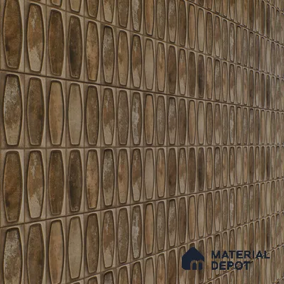 Faux Subway Wall Tile TL 05379 E Miraq Chester Rustic Brown 2 ft x 1 ft Ceramic Matte Finish - 8 mm | Suitable For Kitchen, Bathroom Walls and Backsplashes | Please Expect a Slight Variation of Pattern (Sample)