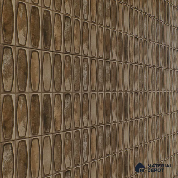Faux Subway Wall Tile TL 05379 E Miraq Chester Rustic Brown 2 ft x 1 ft Ceramic Matte Finish - 8 mm | Suitable For Kitchen, Bathroom Walls and Backsplashes | Please Expect a Slight Variation of Pattern (Sample)
