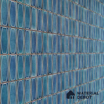 Faux Subway Wall Tile TL 05379 F Miraq Chester Deep Blue 2 ft x 1 ft Ceramic Matte Finish - 8 mm | Suitable For Kitchen, Bathroom Walls and Backsplashes | Please Expect a Slight Variation of Pattern (Sample)