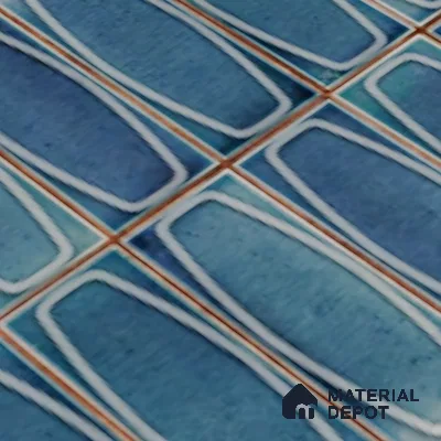 Faux Subway Wall Tile TL 05379 F Miraq Chester Deep Blue 2 ft x 1 ft Ceramic Matte Finish - 8 mm | Suitable For Kitchen, Bathroom Walls and Backsplashes | Please Expect a Slight Variation of Pattern (Sample)