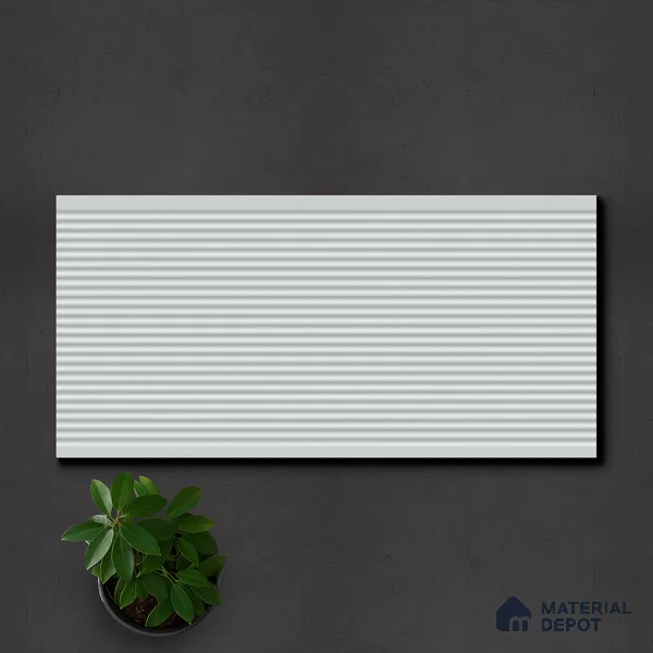 Faux Subway Wall Tile TL 05383 B Miraq Liner Arctic White 2 ft x 1 ft Ceramic Matte Finish - 8 mm | Suitable For Kitchen, Bathroom Walls and Backsplashes | Please Expect a Slight Variation of Pattern