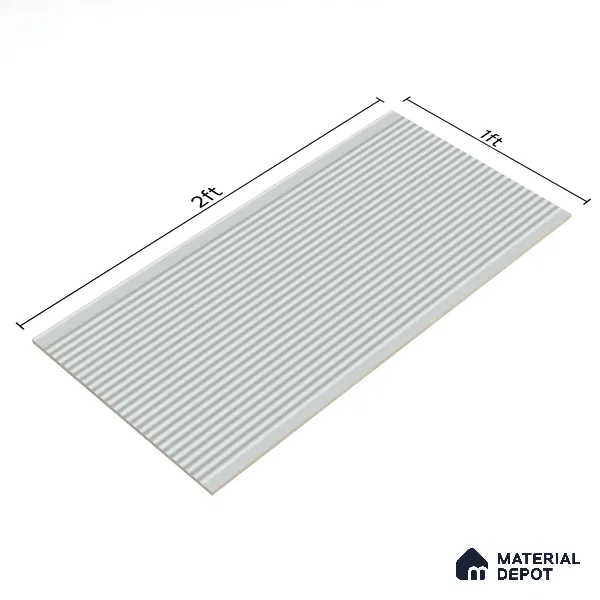 Faux Subway Wall Tile TL 05383 B Miraq Liner Arctic White 2 ft x 1 ft Ceramic Matte Finish - 8 mm | Suitable For Kitchen, Bathroom Walls and Backsplashes | Please Expect a Slight Variation of Pattern
