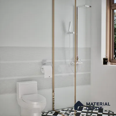 Faux Subway Wall Tile TL 05383 B Miraq Liner Arctic White 2 ft x 1 ft Ceramic Matte Finish - 8 mm | Suitable For Kitchen, Bathroom Walls and Backsplashes | Please Expect a Slight Variation of Pattern