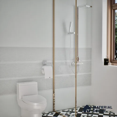 Faux Subway Wall Tile TL 05383 B Miraq Liner Arctic White 2 ft x 1 ft Ceramic Matte Finish - 8 mm | Suitable For Kitchen, Bathroom Walls and Backsplashes | Please Expect a Slight Variation of Pattern