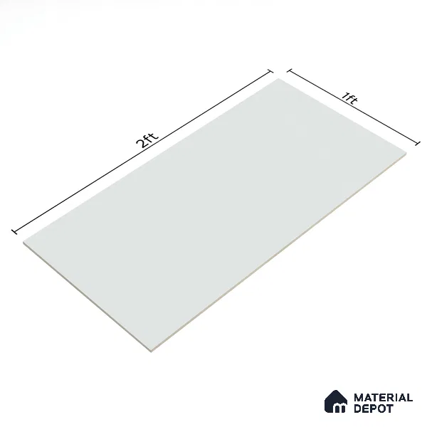 Faux Subway Wall Tile TL 05383 C Miraq Plain Arctic White 2 ft x 1 ft Ceramic Matte Finish - 8 mm | Suitable For Kitchen, Bathroom Walls and Backsplashes (Sample)