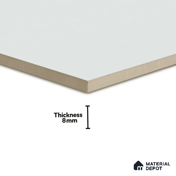 Faux Subway Wall Tile TL 05383 C Miraq Plain Arctic White 2 ft x 1 ft Ceramic Matte Finish - 8 mm | Suitable For Kitchen, Bathroom Walls and Backsplashes (Sample)