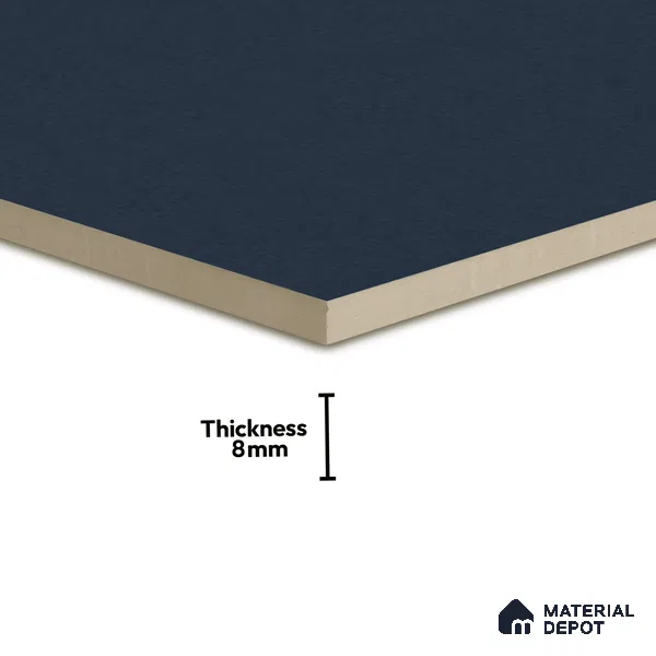 Faux Subway Wall Tile TL 05383 F Miraq Plain Deep Blue 2 ft x 1 ft Ceramic Matte Finish - 8 mm | Suitable For Kitchen, Bathroom Walls and Backsplashes | Please Expect a Slight Variation of Pattern (Sample)