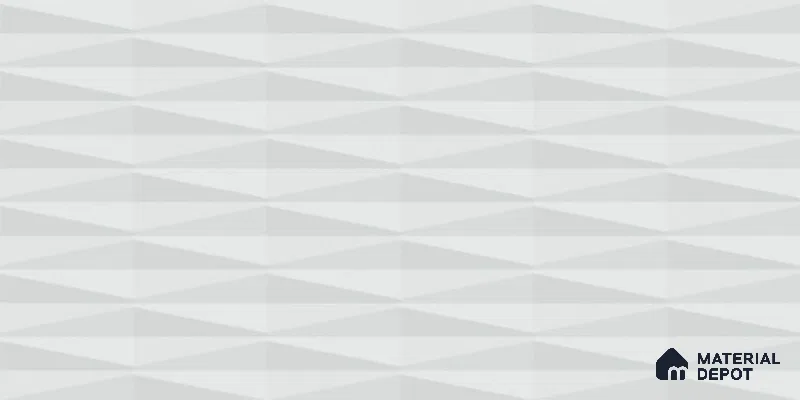 Faux Subway Wall Tile TL 05383 Miraq Diamond Arctic White 2 ft x 1 ft Ceramic Matte Finish - 8 mm | Suitable For Kitchen, Bathroom Walls and Backsplashes | Please Expect a Slight Variation of Pattern (Sample)