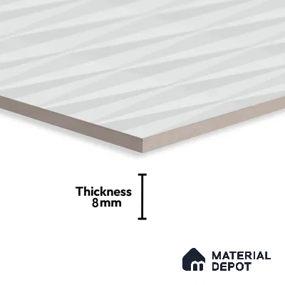 Faux Subway Wall Tile TL 05383 Miraq Diamond Arctic White 2 ft x 1 ft Ceramic Matte Finish - 8 mm | Suitable For Kitchen, Bathroom Walls and Backsplashes | Please Expect a Slight Variation of Pattern (Sample)