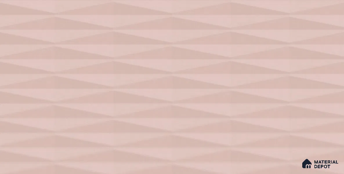 Faux Subway Wall Tile TL 05383 G Miraq Diamond Pink 2 ft x 1 ft Ceramic Matte Finish - 8 mm | Suitable For Kitchen, Bathroom Walls and Backsplashes (Sample)