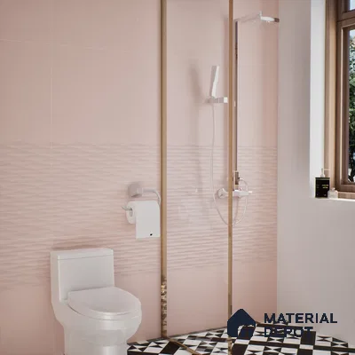 Faux Subway Wall Tile TL 05383 G Miraq Diamond Pink 2 ft x 1 ft Ceramic Matte Finish - 8 mm | Suitable For Kitchen, Bathroom Walls and Backsplashes (Sample)