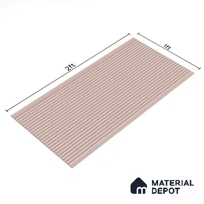 Faux Subway Wall Tile TL 05383 H Miraq Liner Pink 2 ft x 1 ft Ceramic Matte Finish - 8 mm | Suitable For Kitchen, Bathroom Walls and Backsplashes (Sample)