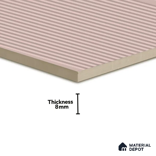 Faux Subway Wall Tile TL 05383 H Miraq Liner Pink 2 ft x 1 ft Ceramic Matte Finish - 8 mm | Suitable For Kitchen, Bathroom Walls and Backsplashes (Sample)