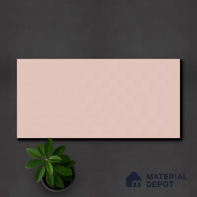 Faux Subway Wall Tile TL 05383 I Miraq Plain Pink 2 ft x 1 ft Ceramic Matte Finish - 8 mm | Suitable For Kitchen, Bathroom Walls and Backsplashes (Sample)