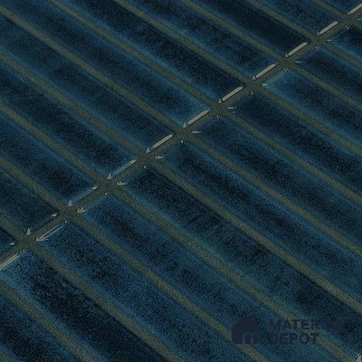 Faux Subway Wall Tile TL 05376 E Miraq Kitkat Azure Blue 2 ft x 1 ft Ceramic Glossy Finish - 8 mm | Suitable For Kitchen, Bathroom Walls and Backsplashes | Please Expect a Slight Variation of Pattern (Sample)