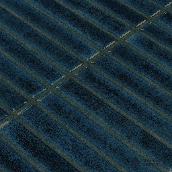 Faux Subway Wall Tile TL 05376 E Miraq Kitkat Azure Blue 2 ft x 1 ft Ceramic Glossy Finish - 8 mm | Suitable For Kitchen, Bathroom Walls and Backsplashes | Please Expect a Slight Variation of Pattern (Sample)