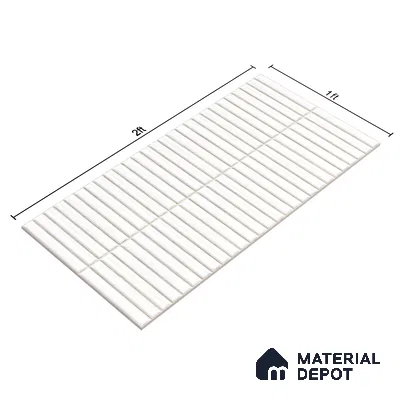 Faux Subway Wall Tile TL 05376 F Miraq Kitkat Snow White 2 ft x 1 ft Ceramic Glossy Finish - 8 mm | Suitable For Kitchen, Bathroom Walls and Backsplashes | Please Expect a Slight Variation of Pattern