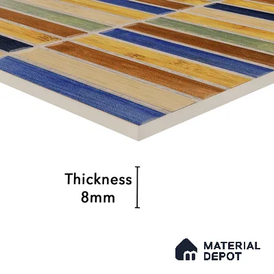 Faux Subway Wall Tile TL 05376 L Miraq KitKat Fusion 2 ft x 1 ft Ceramic Matte Finish - 8 mm | Suitable For Kitchen, Bathroom Walls and Backsplashes | Please Expect a Slight Variation of Pattern (Sample)