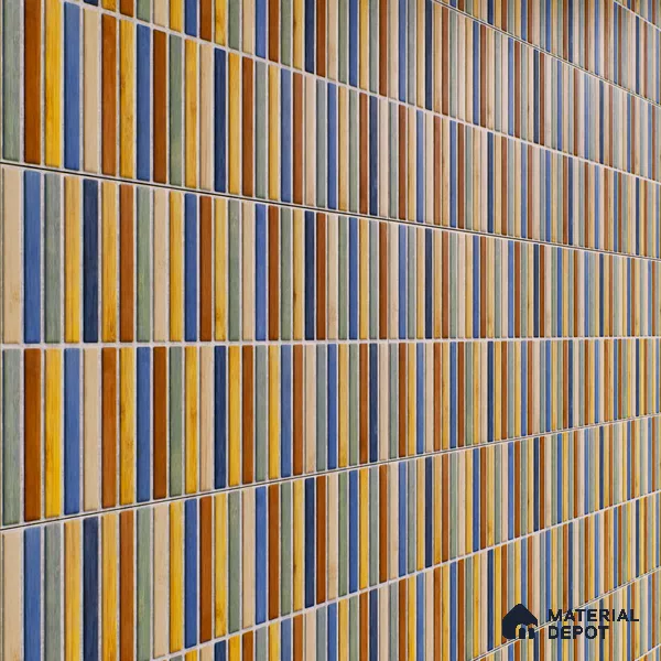 Faux Subway Wall Tile TL 05376 L Miraq KitKat Fusion 2 ft x 1 ft Ceramic Matte Finish - 8 mm | Suitable For Kitchen, Bathroom Walls and Backsplashes | Please Expect a Slight Variation of Pattern (Sample)