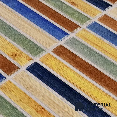 Faux Subway Wall Tile TL 05376 L Miraq KitKat Fusion 2 ft x 1 ft Ceramic Matte Finish - 8 mm | Suitable For Kitchen, Bathroom Walls and Backsplashes | Please Expect a Slight Variation of Pattern (Sample)