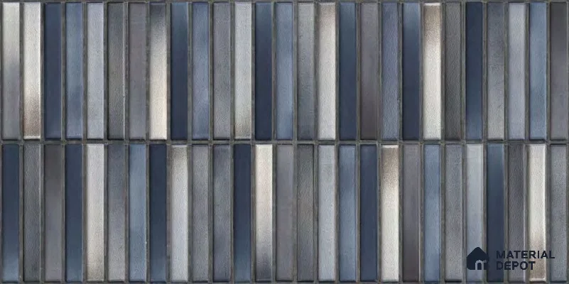 Faux Subway Wall Tile TL 05376 M Miraq Kitkat Mistique 2 ft x 1 ft Ceramic Glossy Finish - 8 mm | Suitable For Kitchen, Bathroom Walls and Backsplashes | Please Expect a Slight Variation of Pattern (Sample)