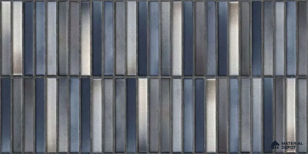 Faux Subway Wall Tile TL 05376 M Miraq Kitkat Mistique 2 ft x 1 ft Ceramic Glossy Finish - 8 mm | Suitable For Kitchen, Bathroom Walls and Backsplashes | Please Expect a Slight Variation of Pattern (Sample)