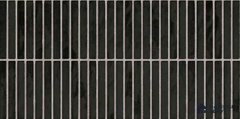 Faux Subway Wall Tile TL 05376 AA Amoretta Black 2 ft x 1 ft Ceramic Matte Finish - 8 mm | Suitable For Kitchen, Bathroom Walls and Backsplashes| Please Expect a Slight Variation of Pattern