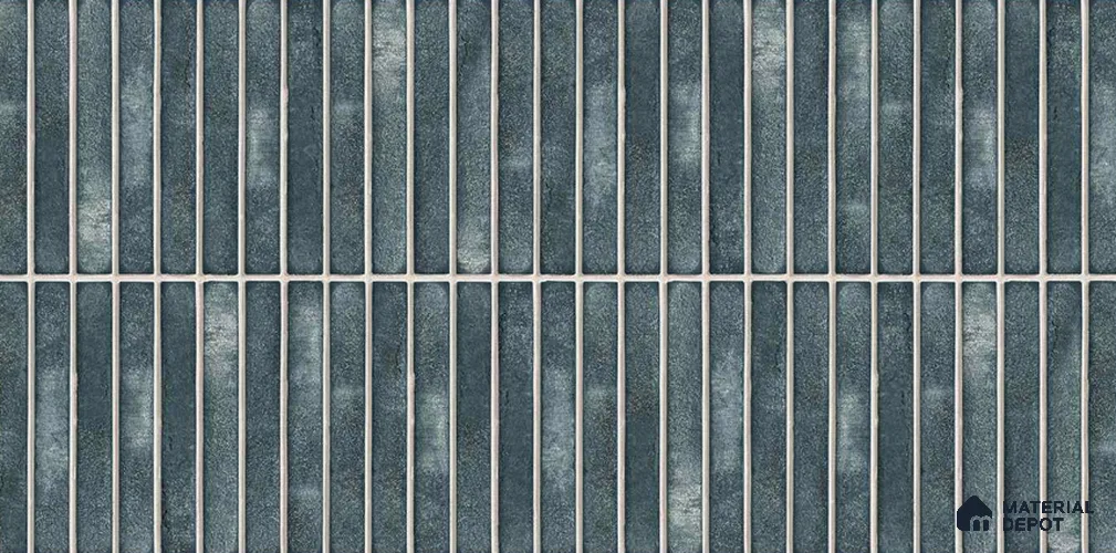 Faux Subway Wall Tile TL 05376 AF Amoretta Slate Blue 2 ft x 1 ft Ceramic Matte Finish - 8 mm | Suitable For Kitchen, Bathroom Walls and Backsplashes| Please Expect a Slight Variation of Pattern