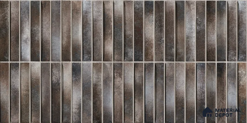 Faux Subway Wall Tile TL 05376 AI Amoretta Oxide 2 ft x 1 ft Ceramic Glossy Finish - 8 mm | Suitable For Kitchen, Bathroom Walls and Backsplashes| Please Expect a Slight Variation of Pattern