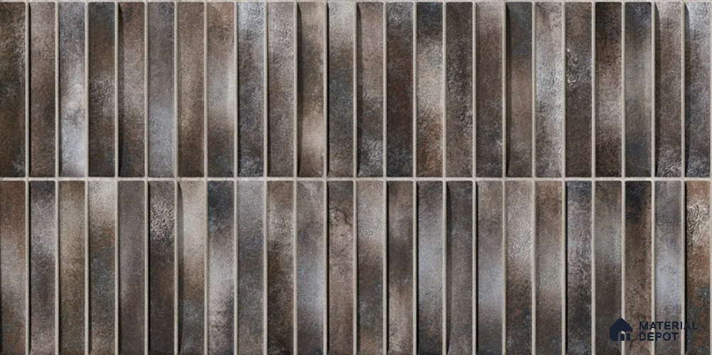 Faux Subway Wall Tile TL 05376 AI Amoretta Oxide 2 ft x 1 ft Ceramic Glossy Finish - 8 mm | Suitable For Kitchen, Bathroom Walls and Backsplashes| Please Expect a Slight Variation of Pattern