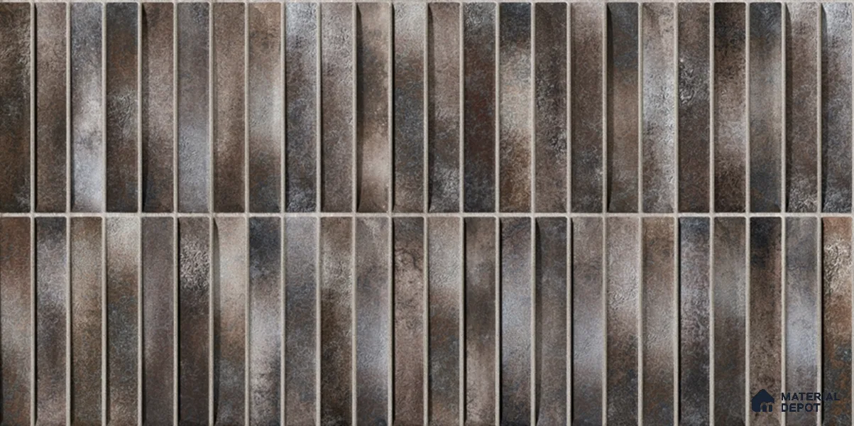 Faux Subway Wall Tile TL 05376 AI Amoretta Oxide 2 ft x 1 ft Ceramic Glossy Finish - 8 mm | Suitable For Kitchen, Bathroom Walls and Backsplashes| Please Expect a Slight Variation of Pattern