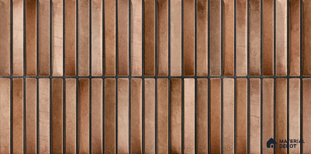 Faux Subway Wall Tile TL 05376 AK Amoretta Tan 2 ft x 1 ft Ceramic Glossy Finish - 8 mm | Suitable For Kitchen, Bathroom Walls and Backsplashes| Please Expect a Slight Variation of Pattern