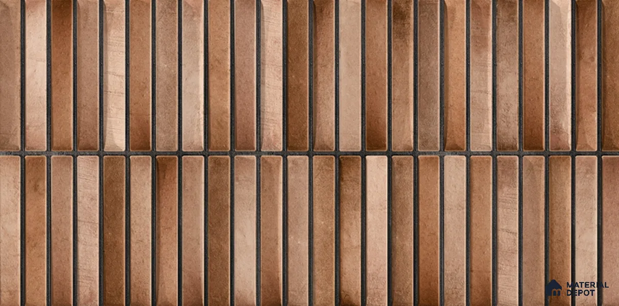 Faux Subway Wall Tile TL 05376 AK Amoretta Tan 2 ft x 1 ft Ceramic Glossy Finish - 8 mm | Suitable For Kitchen, Bathroom Walls and Backsplashes| Please Expect a Slight Variation of Pattern