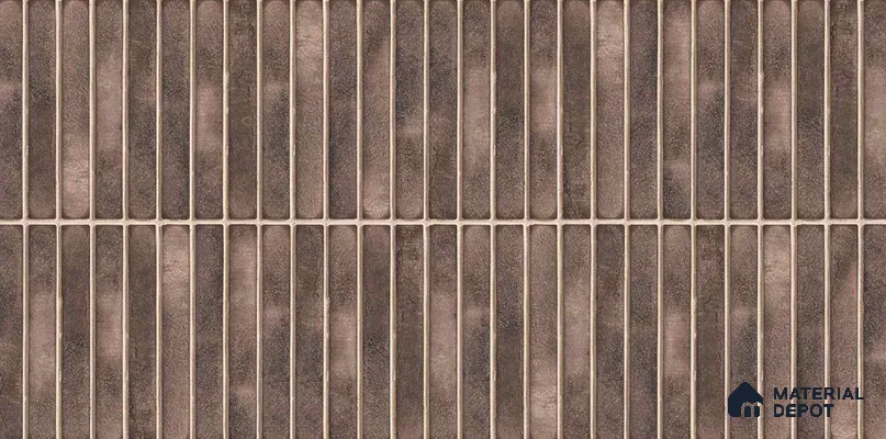 Faux Subway Wall Tile TL 05376 AE Amoretta Mocha 2 ft x 1 ft Ceramic Matte Finish - 8 mm | Suitable For Kitchen, Bathroom Walls and Backsplashes| Please Expect a Slight Variation of Pattern