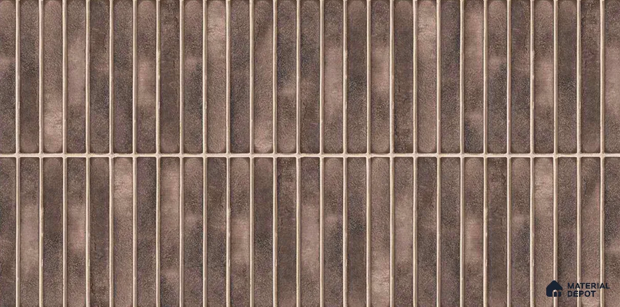 Faux Subway Wall Tile TL 05376 AE Amoretta Mocha 2 ft x 1 ft Ceramic Matte Finish - 8 mm | Suitable For Kitchen, Bathroom Walls and Backsplashes| Please Expect a Slight Variation of Pattern