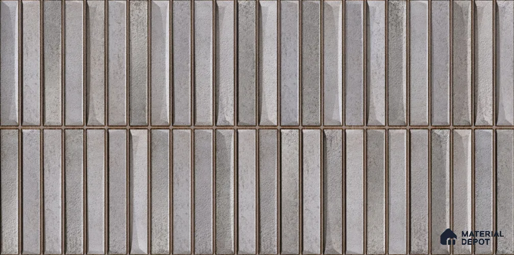 Faux Subway Wall Tile TL 05376 AH Amoretta Silver 2 ft x 1 ft Ceramic Glossy Finish - 8 mm | Suitable For Kitchen, Bathroom Walls and Backsplashes| Please Expect a Slight Variation of Pattern