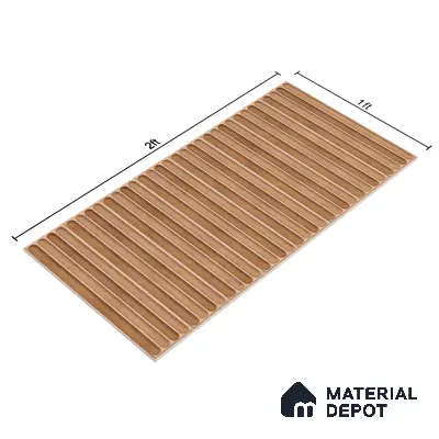 Faux Subway Wall Tile TL 05377 B Miraq Ripple Stripes Brown 2 ft x 1 ft Ceramic Glossy Finish - 8 mm | Suitable For Kitchen, Bathroom Walls and Backsplashes | Please Expect a Slight Variation of Pattern
