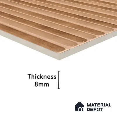Faux Subway Wall Tile TL 05377 B Miraq Ripple Stripes Brown 2 ft x 1 ft Ceramic Glossy Finish - 8 mm | Suitable For Kitchen, Bathroom Walls and Backsplashes | Please Expect a Slight Variation of Pattern