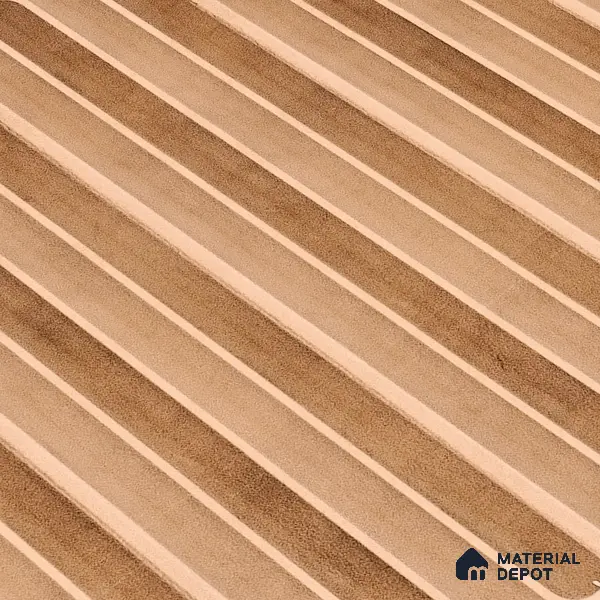 Faux Subway Wall Tile TL 05377 B Miraq Ripple Stripes Brown 2 ft x 1 ft Ceramic Glossy Finish - 8 mm | Suitable For Kitchen, Bathroom Walls and Backsplashes | Please Expect a Slight Variation of Pattern