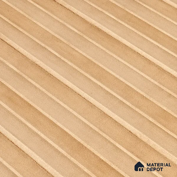 Faux Subway Wall Tile TL 05377 C Miraq Ripple Stripes Beige 2 ft x 1 ft Ceramic Glossy Finish - 8 mm | Suitable For Kitchen, Bathroom Walls and Backsplashes | Please Expect a Slight Variation of Pattern
