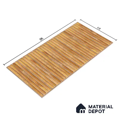 Faux Subway Wall Tile TL 05377 D Miraq Ripple Stripes Gold 2 ft x 1 ft Ceramic Glossy Finish - 8 mm | Suitable For Kitchen, Bathroom Walls and Backsplashes | Please Expect a Slight Variation of Pattern (Sample)