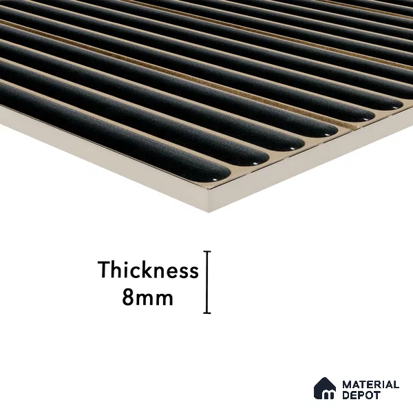 Faux Subway Wall Tile TL 05377 Miraq Ripple Stripes Black 2 ft x 1 ft Ceramic Glossy Finish - 8 mm | Suitable For Kitchen, Bathroom Walls and Backsplashes | Please Expect a Slight Variation of Pattern (Sample)
