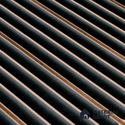 Faux Subway Wall Tile TL 05377 Miraq Ripple Stripes Black 2 ft x 1 ft Ceramic Glossy Finish - 8 mm | Suitable For Kitchen, Bathroom Walls and Backsplashes | Please Expect a Slight Variation of Pattern (Sample)