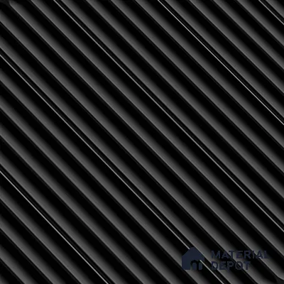 Faux Subway Wall Tile TL 05377 I Miraq Black Ripple 2 ft x 1 ft Ceramic Glossy Finish - 8 mm | Suitable For Kitchen, Bathroom Walls and Backsplashes | Please Expect a Slight Variation of Pattern