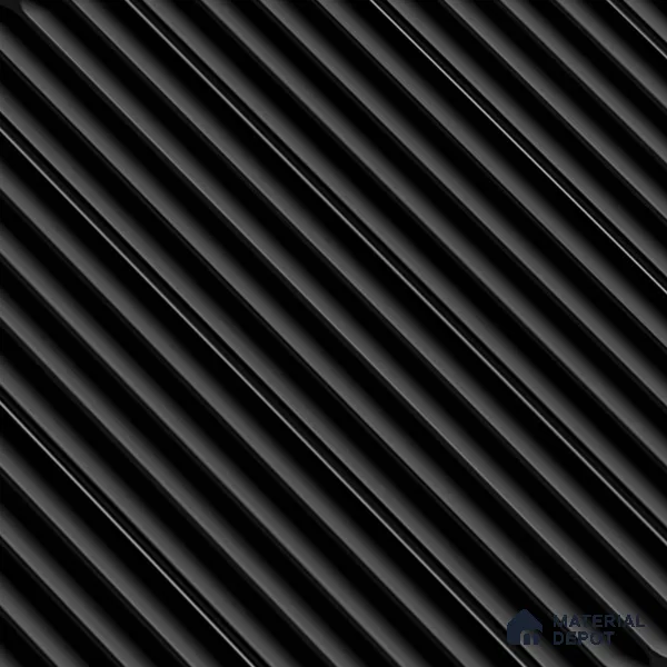 Faux Subway Wall Tile TL 05377 I Miraq Black Ripple 2 ft x 1 ft Ceramic Glossy Finish - 8 mm | Suitable For Kitchen, Bathroom Walls and Backsplashes | Please Expect a Slight Variation of Pattern