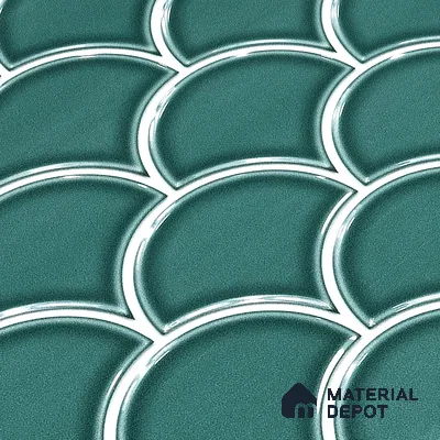 Faux Subway Wall Tile TL 05378 C Miraq Shellora Aqua 2 ft x 1 ft Ceramic Glossy Finish - 8 mm | Suitable For Kitchen, Bathroom Walls and Backsplashes (Sample)