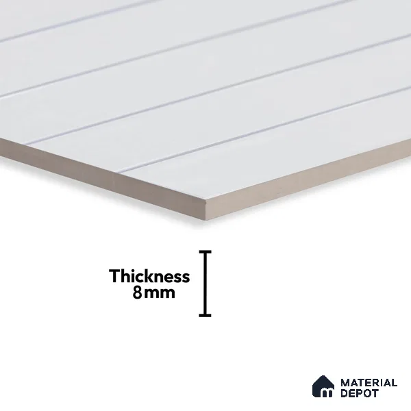 Faux Subway Wall Tile TL 05384 Miraq Snow White 2 ft x 1 ft Ceramic Glossy Finish - 8 mm | Suitable For Kitchen, Bathroom Walls and Backsplashes | Please Expect a Slight Variation of Pattern (Sample)