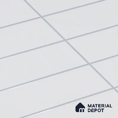 Faux Subway Wall Tile TL 05384 Miraq Snow White 2 ft x 1 ft Ceramic Glossy Finish - 8 mm | Suitable For Kitchen, Bathroom Walls and Backsplashes | Please Expect a Slight Variation of Pattern (Sample)