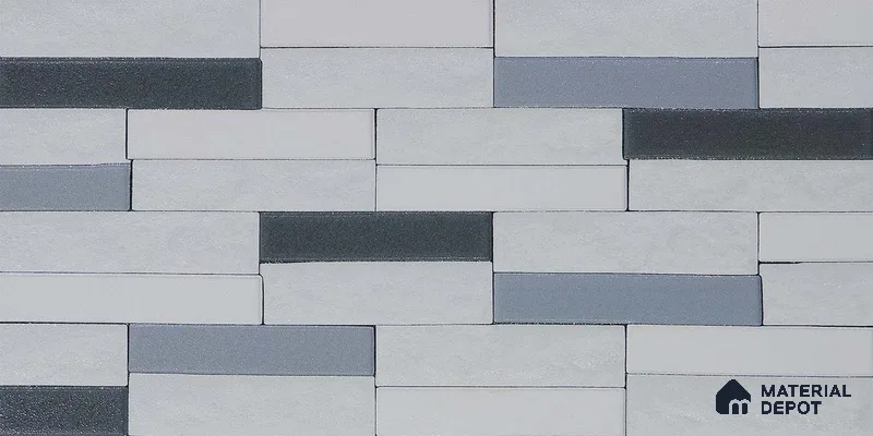 Faux Subway Wall Tile TL 05382 B Miraq Stack White 2 ft x 1 ft Ceramic Matte Finish - 8 mm | Suitable For Kitchen, Bathroom Walls and Backsplashes | Please Expect a Slight Variation of Pattern (Sample)